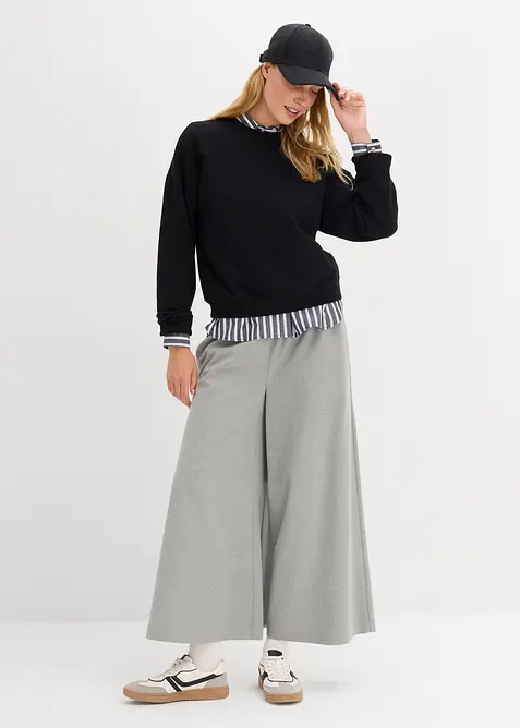 Krátká oversize mikina z čisté organické bavlny, bonprix