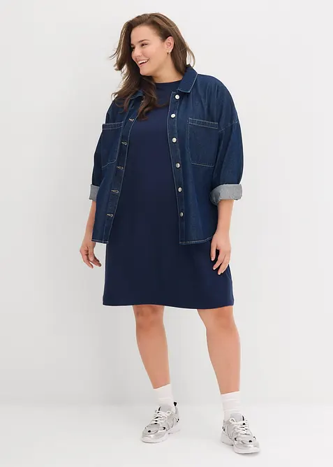 Rozšířené šaty z teplákoviny, bonprix