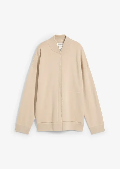 Oversize pleten&yacute; kab&aacute;tek s merino vlnou, bonprix