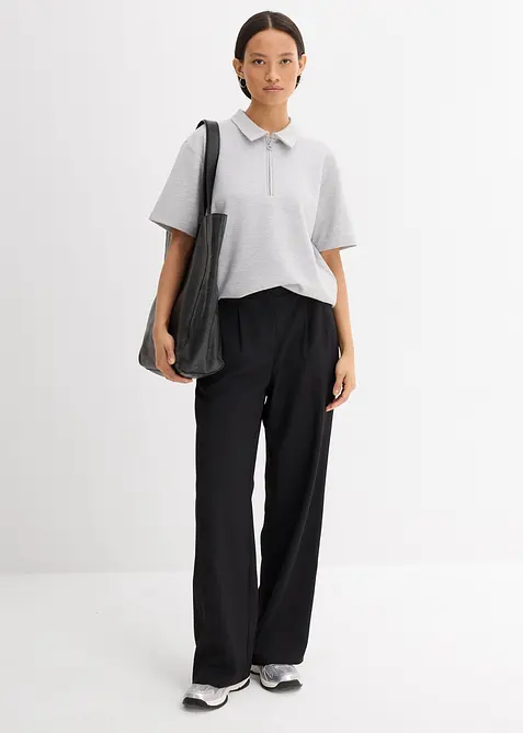 Kalhoty bez zap&iacute;n&aacute;n&iacute;, s keprovou strukturou, bonprix