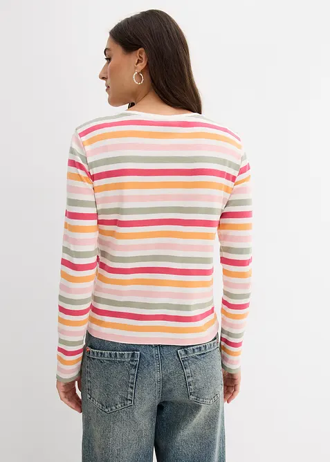 Triko s dlouh&yacute;m ruk&aacute;vem, z čist&eacute; bavlny, bonprix