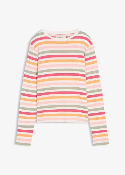 Triko s dlouh&yacute;m ruk&aacute;vem, z čist&eacute; bavlny, bonprix