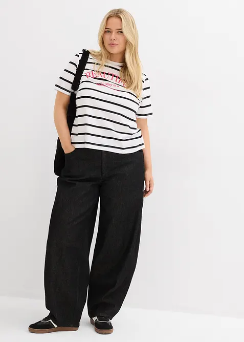 Pruhovan&eacute; triko z čist&eacute; bavlny, bonprix