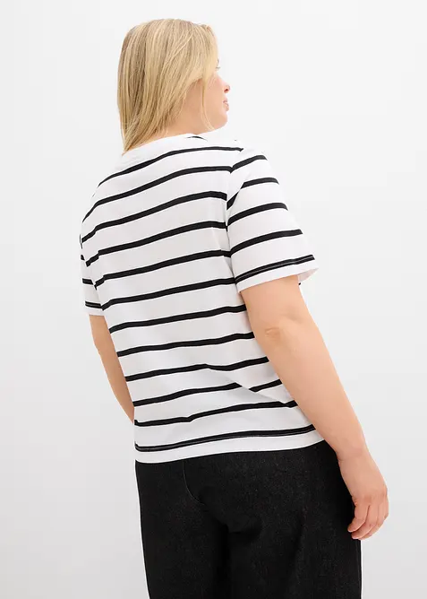 Pruhovan&eacute; triko z čist&eacute; bavlny, bonprix