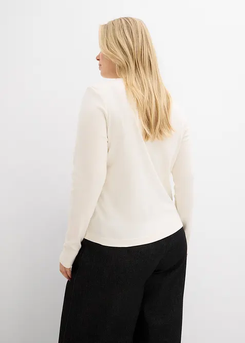 Triko s dlouhým rukávem, z čisté bavlny, bonprix