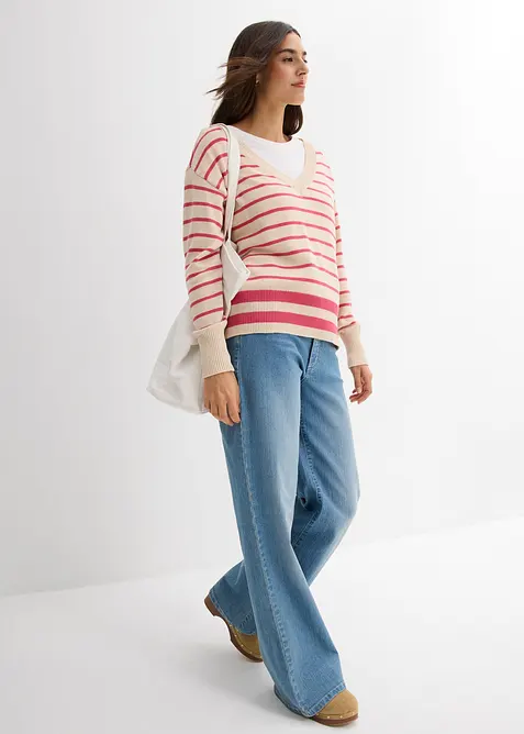 Svetr z bavlněné směsi, bonprix