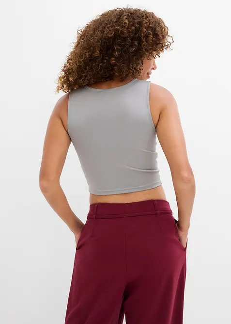 Přiléhavý zkrácený top, dvojbalení (2dílná souprava), bonprix