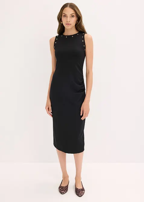 Midi šaty s nýtky, bonprix