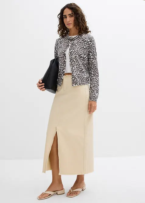 Keprov&aacute; sukně s roztřepen&iacute;m, bonprix