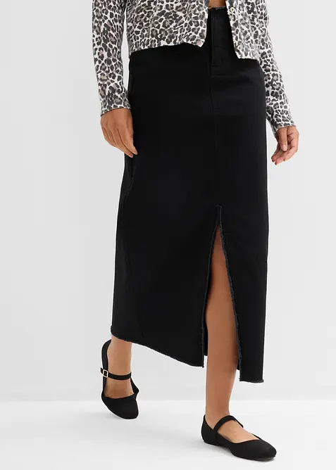 Keprov&aacute; sukně s roztřepen&iacute;m, bonprix