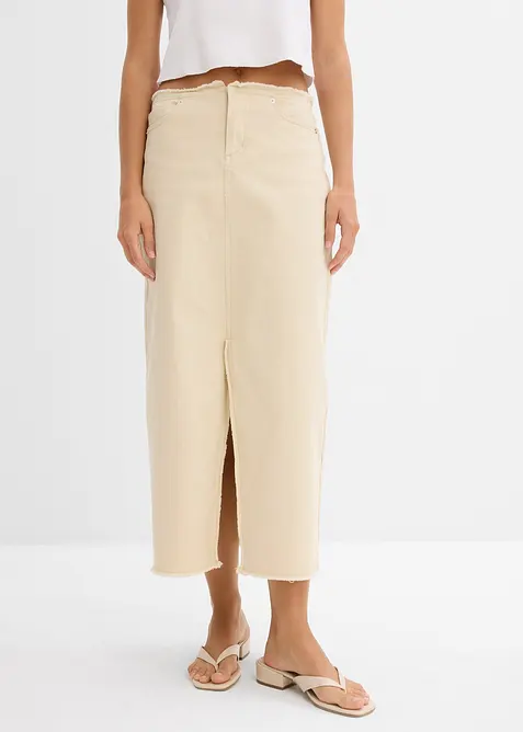 Keprov&aacute; sukně s roztřepen&iacute;m, bonprix