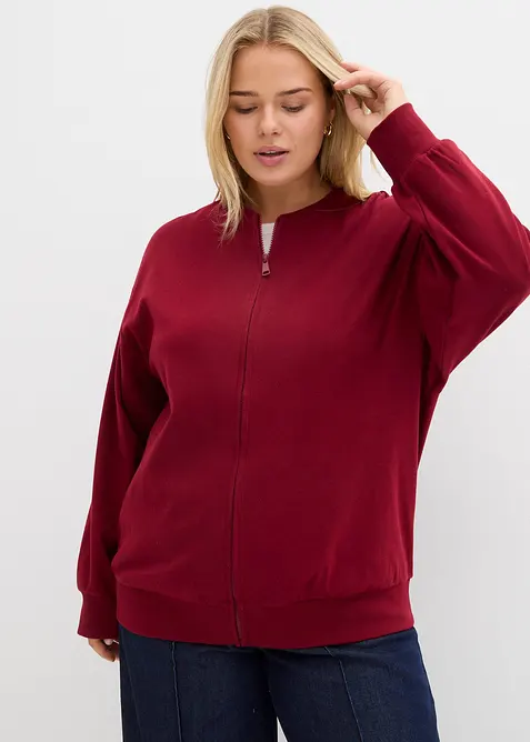 Mikina na zap&iacute;n&aacute;n&iacute; z čist&eacute; bavlny, bonprix