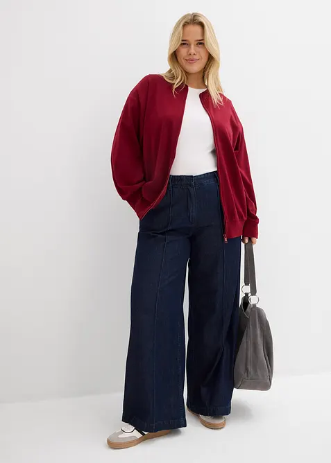 Mikina na zap&iacute;n&aacute;n&iacute; z čist&eacute; bavlny, bonprix