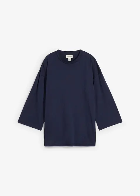 Tričko s lichoběžníkovým střihem a s podílem hedvábí, bonprix