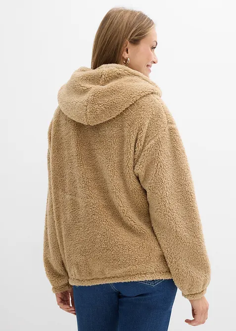 Mikina z medvídkového flísu, bonprix