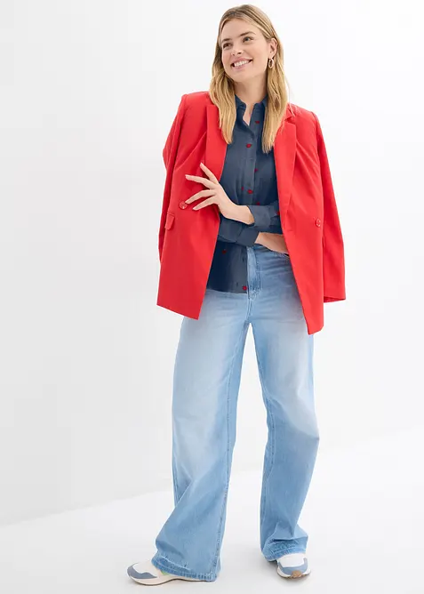 Mušelínová halenka se srdíčky, bonprix