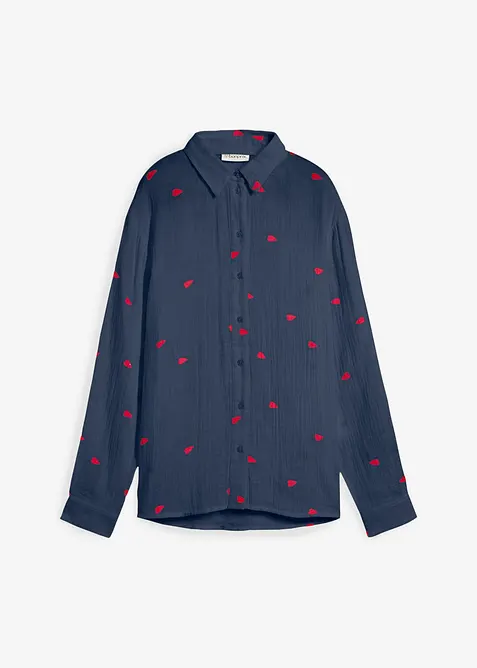 Mušelínová halenka se srdíčky, bonprix