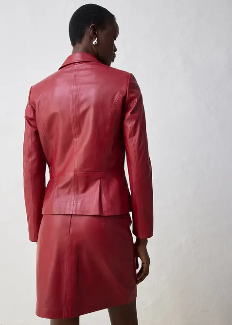 Kr&aacute;tk&yacute; blejzr z jehněč&iacute; kůže napa, bonprix