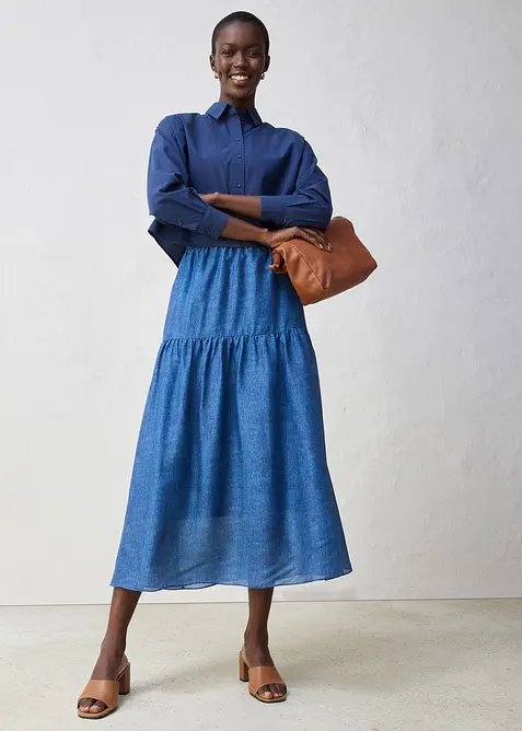 Kr&aacute;tk&aacute; oversize halenka s pod&iacute;lem hedv&aacute;b&iacute;, bonprix