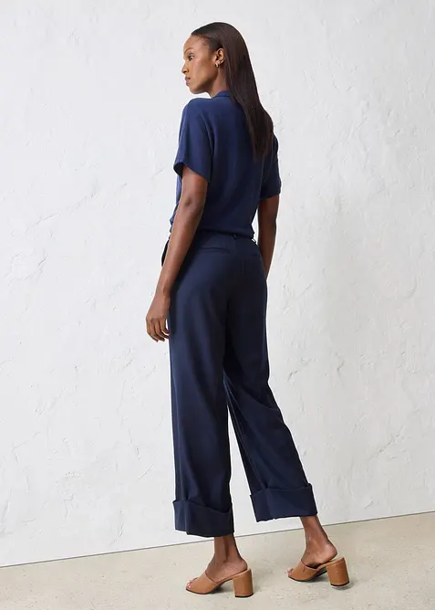 Kalhoty s rozšířenými nohavicemi, s obsahem vlny, bonprix