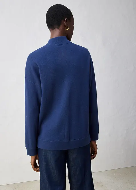 Oversize pletený kabátek s merino vlnou, bonprix