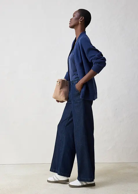 Oversize pletený kabátek s merino vlnou, bonprix