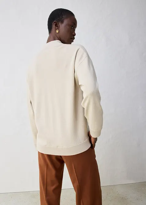 Oversize pleten&yacute; kab&aacute;tek s merino vlnou, bonprix