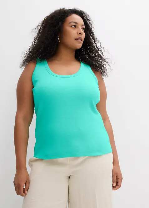 Žebrované tílko s organickou bavlnou (2 ks v balení), bonprix