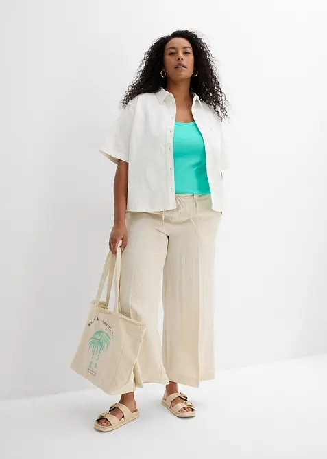 Žebrované tílko s organickou bavlnou (2 ks v balení), bonprix