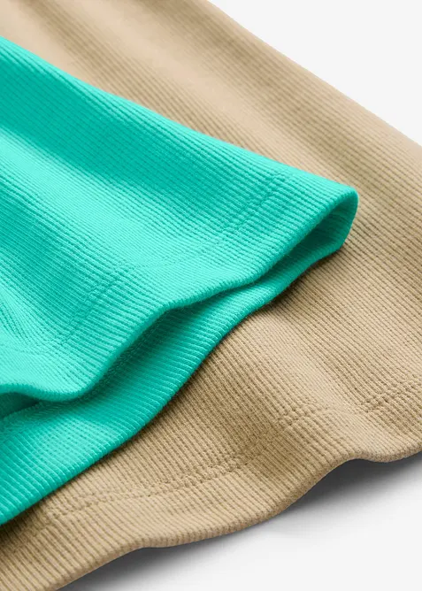 Žebrované tílko s organickou bavlnou (2 ks v balení), bonprix