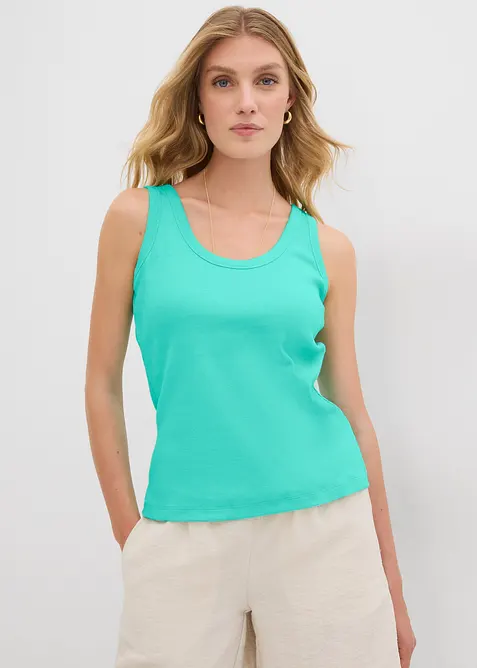 Žebrované tílko s organickou bavlnou (2 ks v balení), bonprix