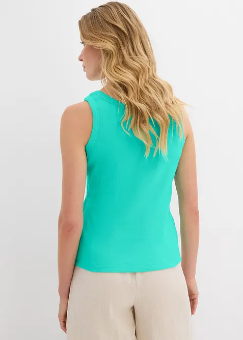 Žebrované tílko s organickou bavlnou (2 ks v balení), bonprix