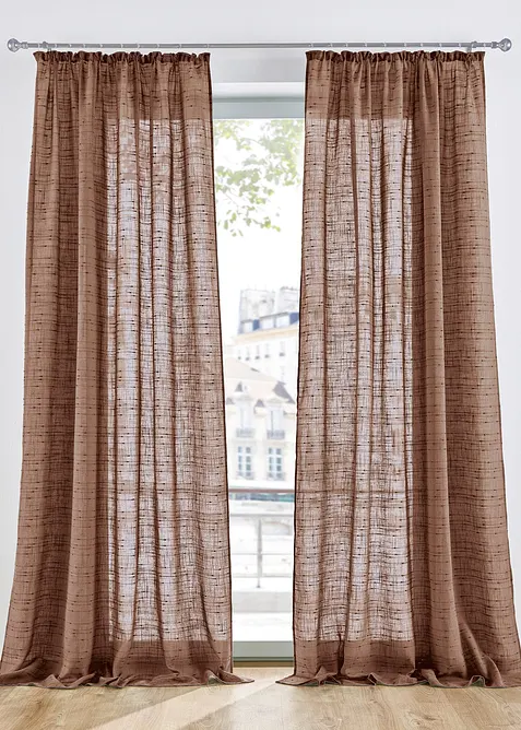 Záclona se strukturou, v mnoha velikostech (1 ks v balení), bonprix
