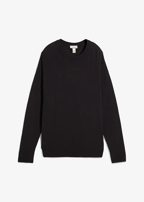 Svetr ze strukturované směsi s bavlnou, bonprix