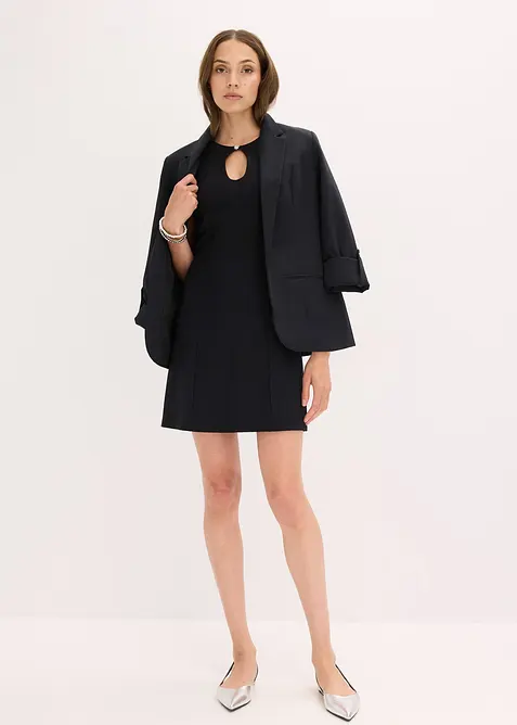 Minišaty s ozdobným knoflíkem, bonprix