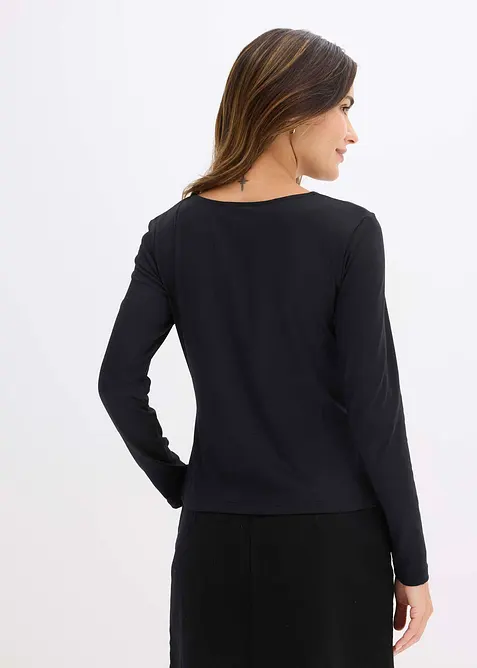 Přiléhavé tričko s dlouhým rukávem, bonprix