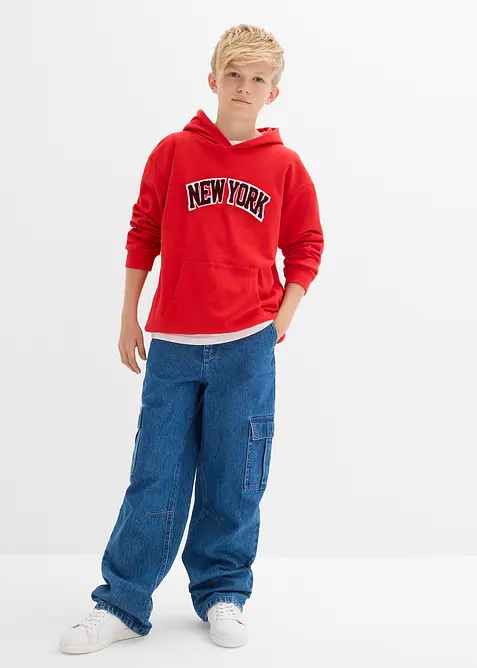 Mikina s kapucí, z čisté bavlny, bonprix