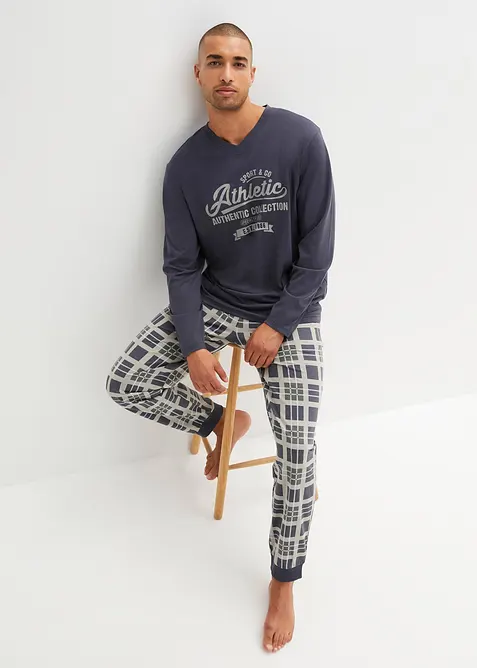 Pyžamo s dlouhým rukávem, z čisté organické bavlny, bonprix