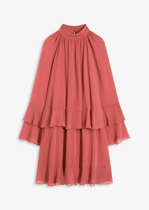 Šifónové šaty s volány, bonprix