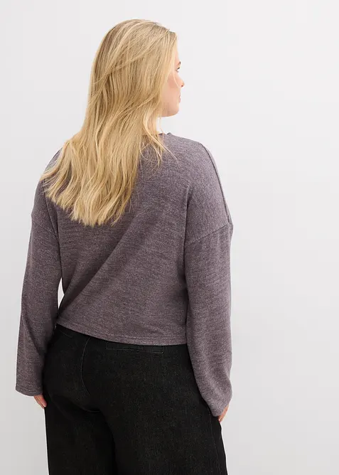 Žebrovaný kabátek z jemné pleteniny, bonprix