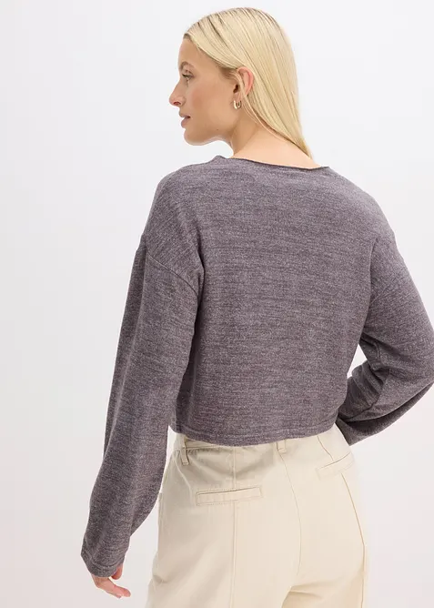 Žebrovaný kabátek z jemné pleteniny, bonprix