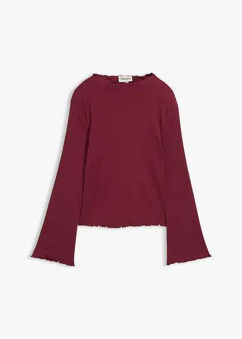 Žebrovan&eacute; tričko z čist&eacute; bavlny, bonprix