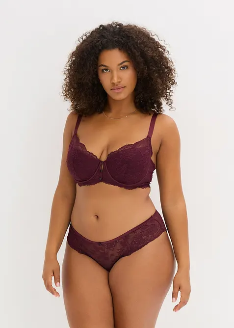 Vyztužen&aacute; podprsenka z&nbsp;jemn&eacute; krajky, bonprix