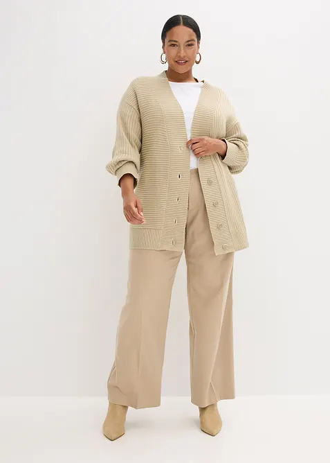 Kardigan s žebrovaným vzorem, bonprix