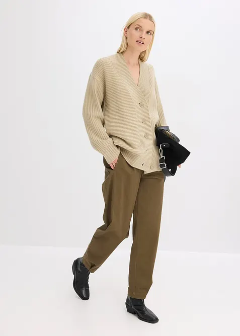 Kardigan s žebrovaným vzorem, bonprix