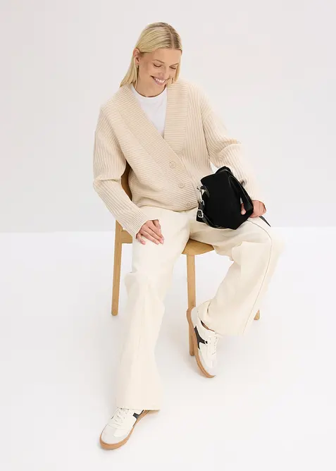 Kardigan s žebrovan&yacute;m vzorem, bonprix