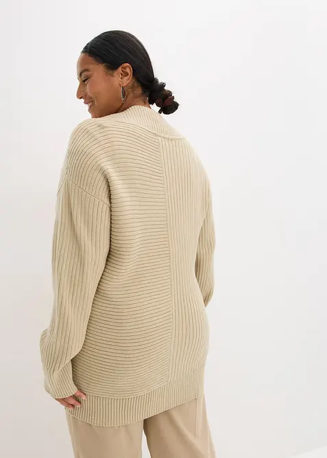 Kardigan s žebrovaným vzorem, bonprix