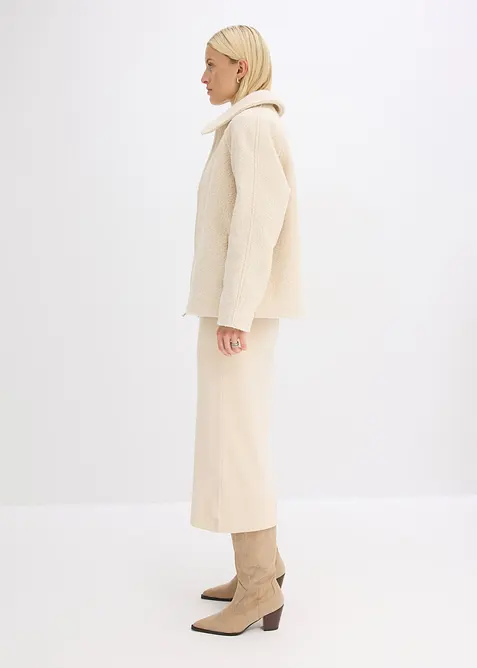 Bluzon z měkk&eacute;ho bukl&eacute;, bonprix