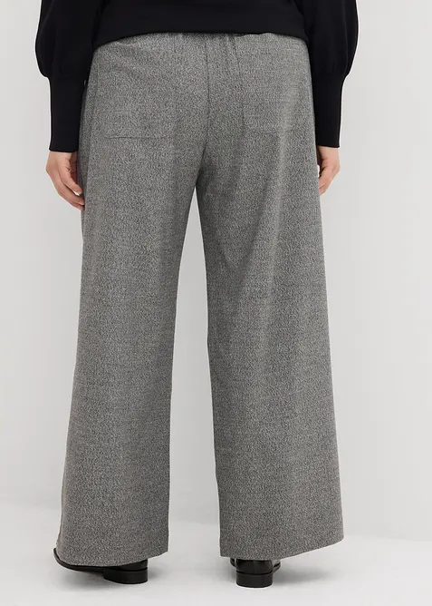 Kalhoty Palazzo s vlněným vzhledem, bonprix