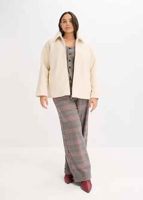 Bluzon z měkk&eacute;ho bukl&eacute;, bonprix